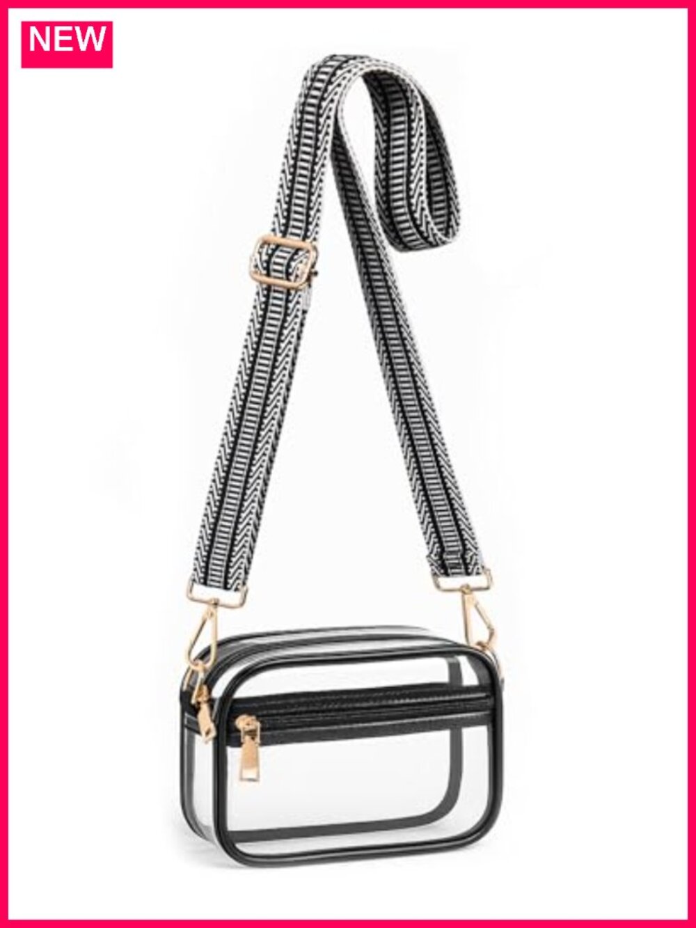 Clear Crossbody Purse PVC Stadium Approved Messenger Bag